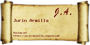 Jurin Armilla névjegykártya